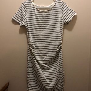 Large maternity pink blush shift dress